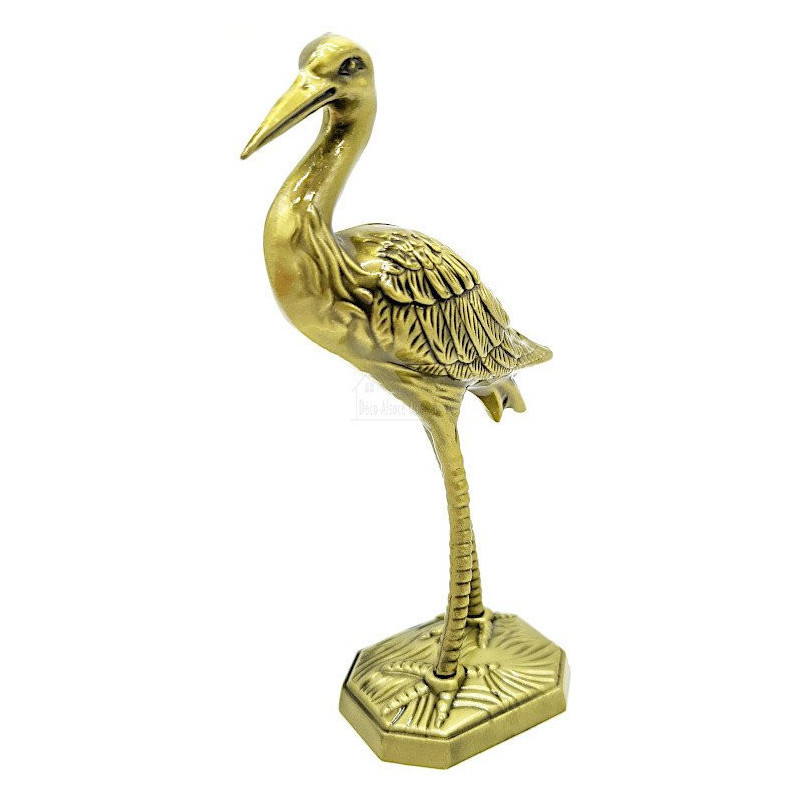 Alsace stork in brass-coated metal with Alsace marking