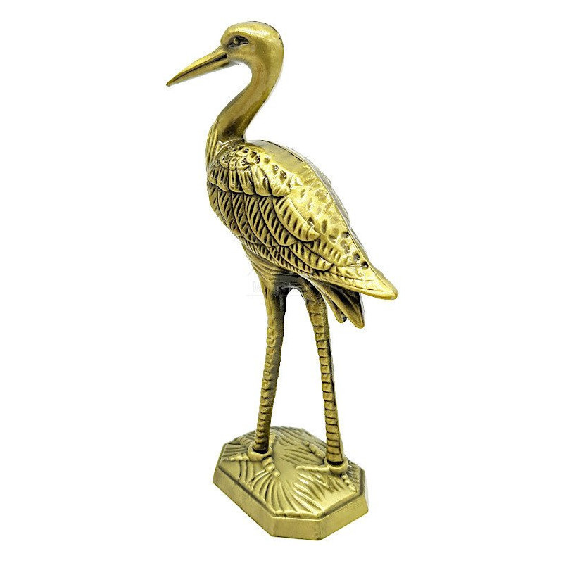 Alsace stork in brass-coated metal with Alsace marking