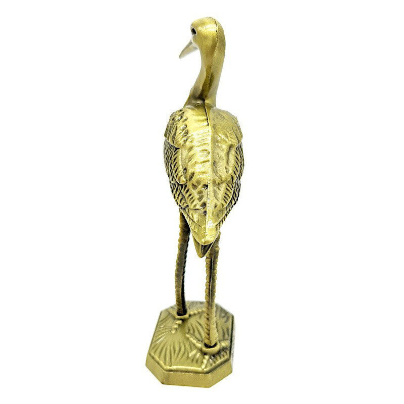 Alsace stork in brass-coated metal with Alsace marking
