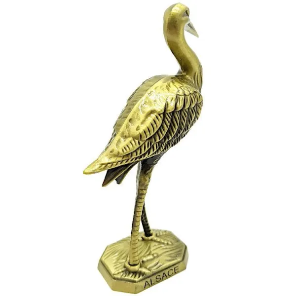 Alsace stork in brass-coated metal with Alsace marking