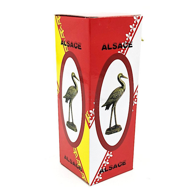Alsace stork in brass-coated metal with Alsace marking