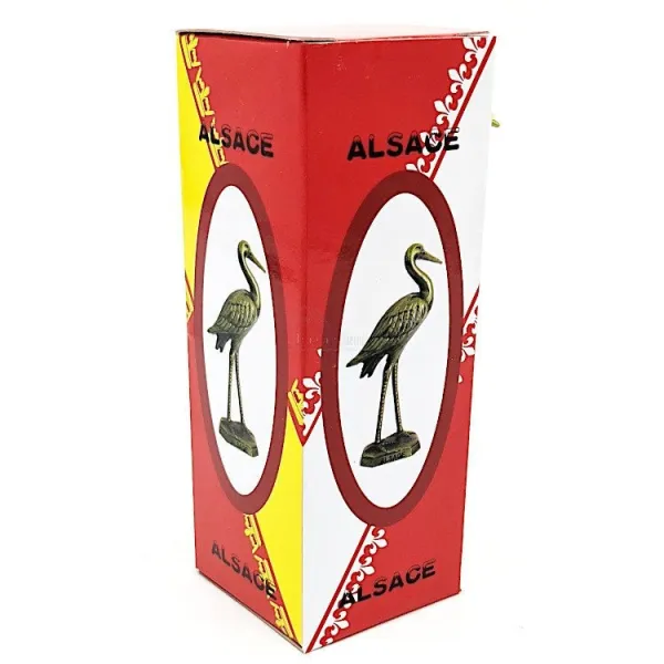 Alsace stork in brass-coated metal with Alsace marking
