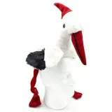 Bonnet Enfant Cigogne en Peluche d'Alsace et chapeau de Noël 70 cm