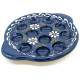 Snail dish 12 holes Bleu de Soufflenheim Daisy