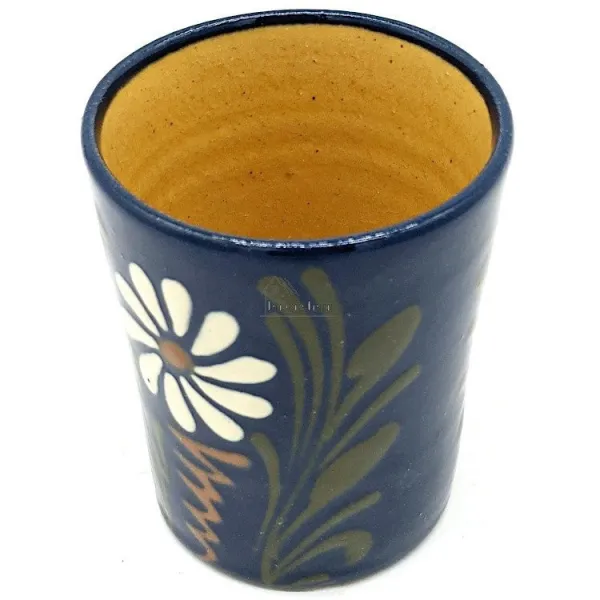 Blue Water Goblet from Soufflenheim Daisy