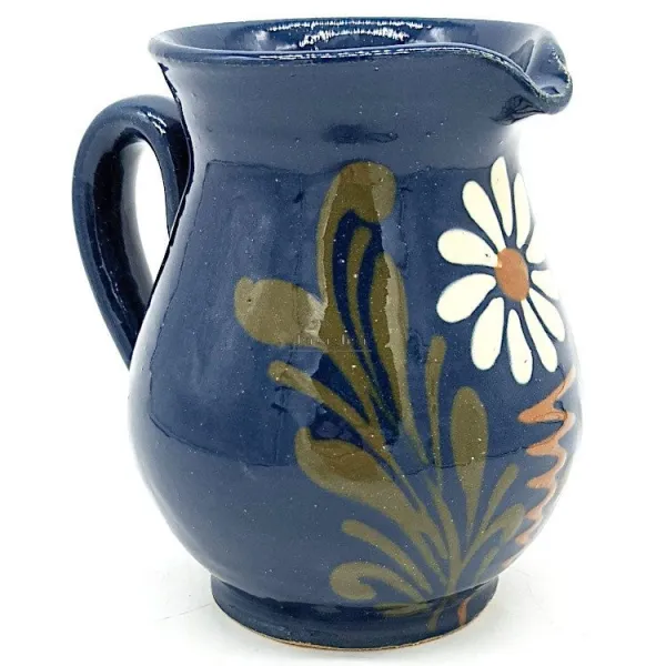Wine pitcher 75 cl Bleu de Soufflenheim Daisy