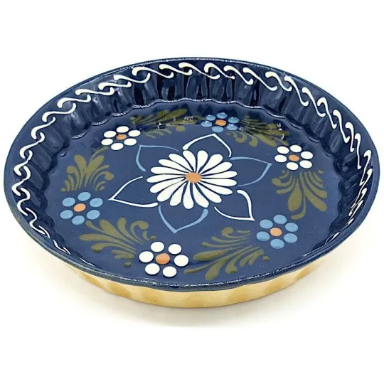 Ovenschaal 30 cm Blauw van Soufflenheim Madeliefje