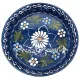 Plat à Tourte 30 cm Bleu de Soufflenheim Marguerite