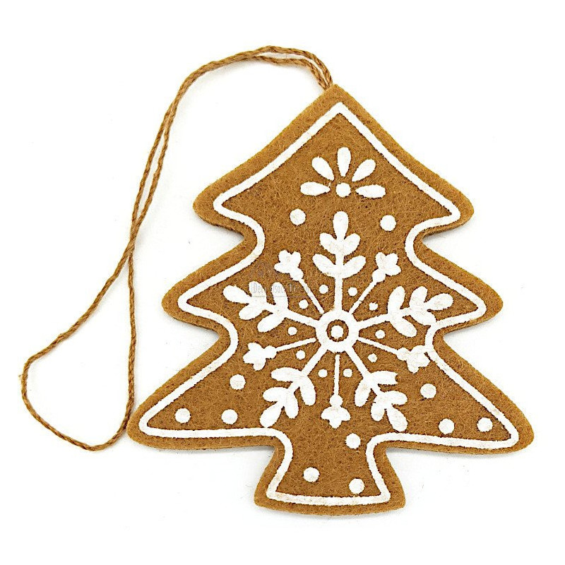 Sapin de Noël Neige en Feutrine à suspendre