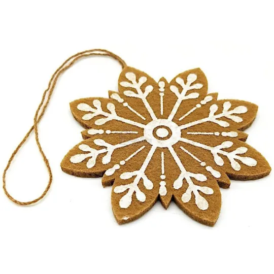 Flocon de Neige en Feutrine à suspendre