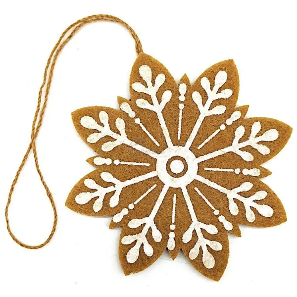 Flocon de Neige en Feutrine à suspendre
