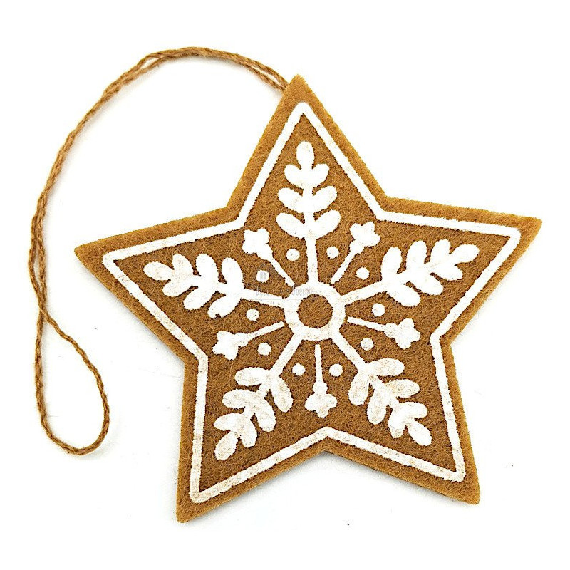 Felt Snow Star to hang