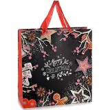 Christmas Gift Paper Bag and Gingerbread Satin Handles