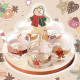 Aperitif Set 5 Glass Bowls on Wooden Tray Mannele