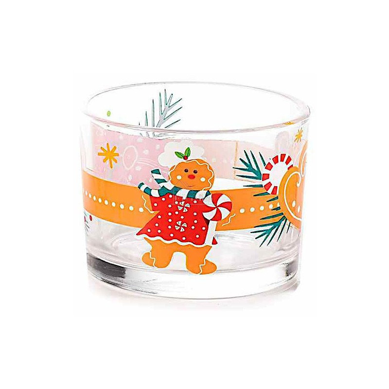 Set Apéritif 5 Bols en Verre sur Plateau en Bois Mannele