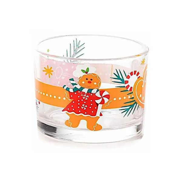 Aperitif Set 5 Glass Bowls on Wooden Tray Mannele