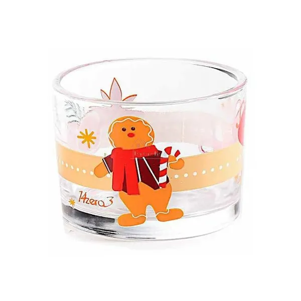 Aperitif-Set 5 Glasschalen auf Holztablett Mannele