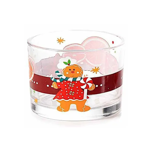 Aperitif-Set 5 Glasschalen auf Holztablett Mannele