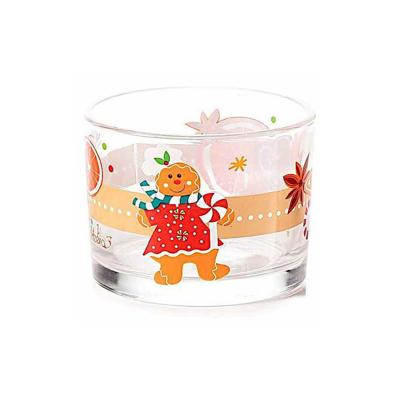 Set Apéritif 5 Bols en Verre sur Plateau en Bois Mannele