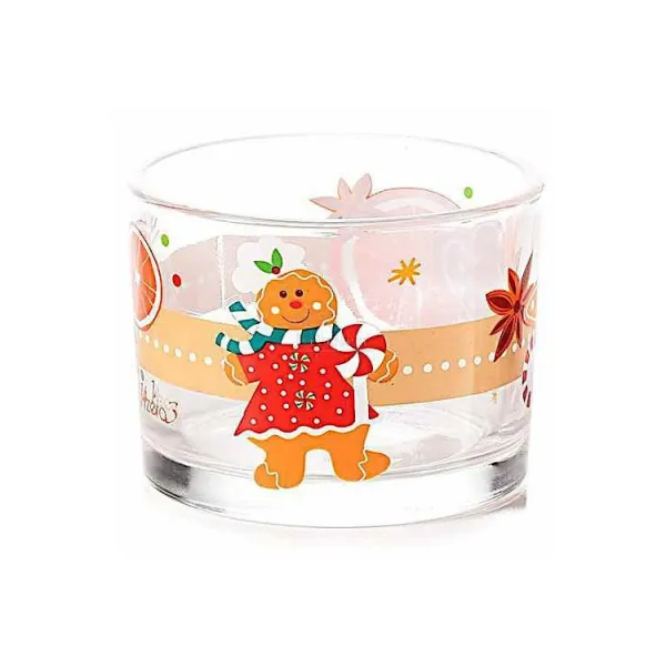 Aperitif Set 5 Glass Bowls on Wooden Tray Mannele