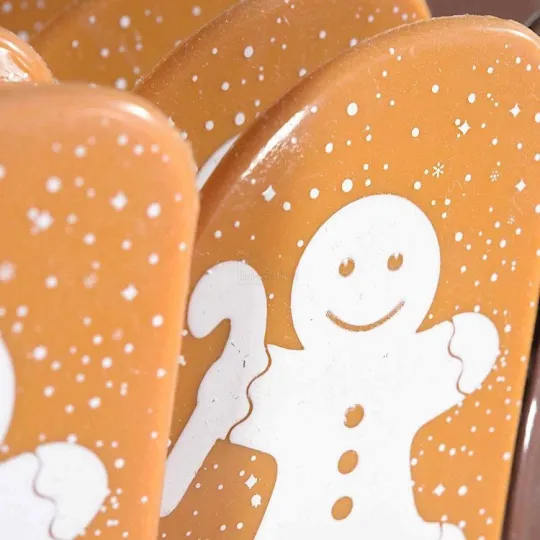 Siliconen Spatel met Mannele Peperkoek Decoratie Oranje