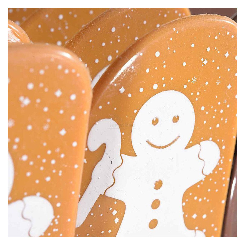 Spatule en Silicone décor Mannele Pain d'Epices Orange