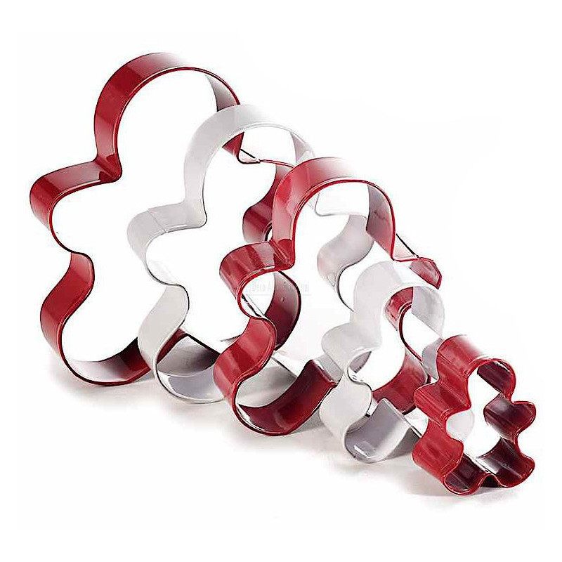 Box of 5 steel cookie cutters in the shape of Mannele