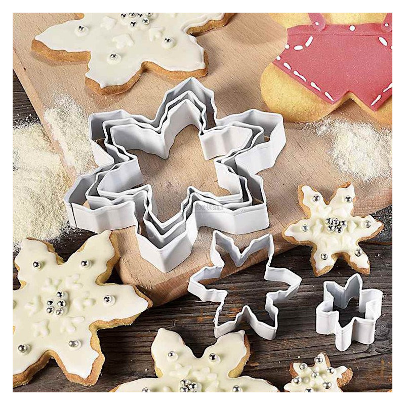 Box of 5 Star-shaped Steel Cookie Cutters