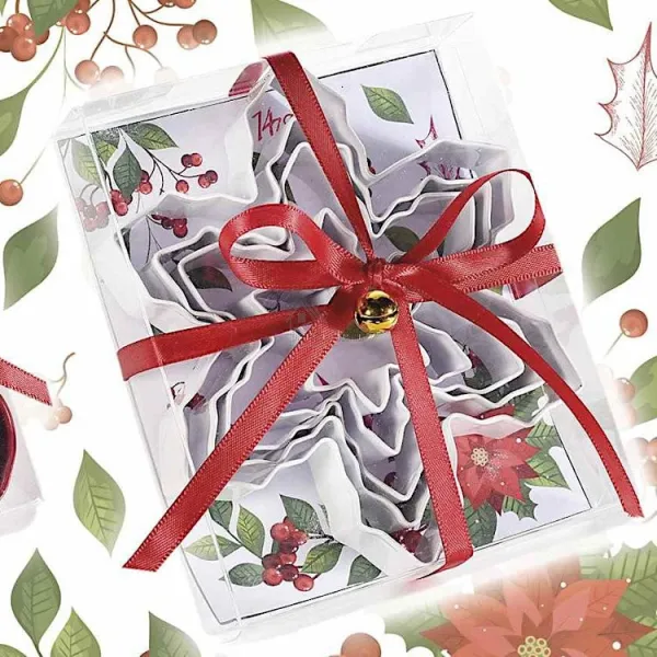 Box of 5 Star-shaped Steel Cookie Cutters