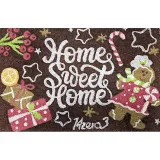 Paillasson décor Noël Epicé antidérapant Brun