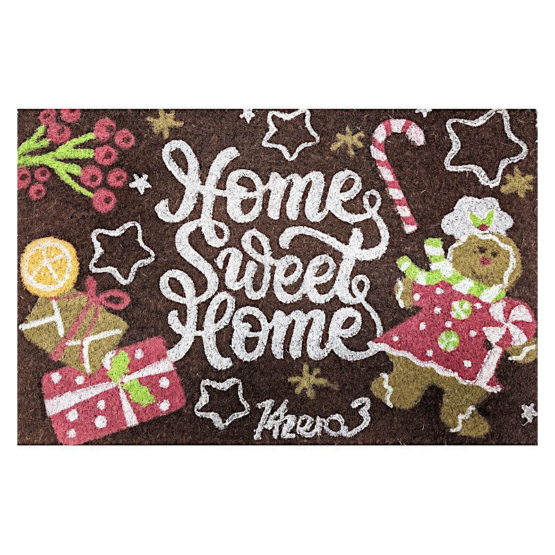 Non-slip Spicy Christmas doormat Brown