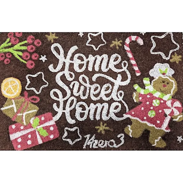 Paillasson décor Noël Epicé antidérapant Brun