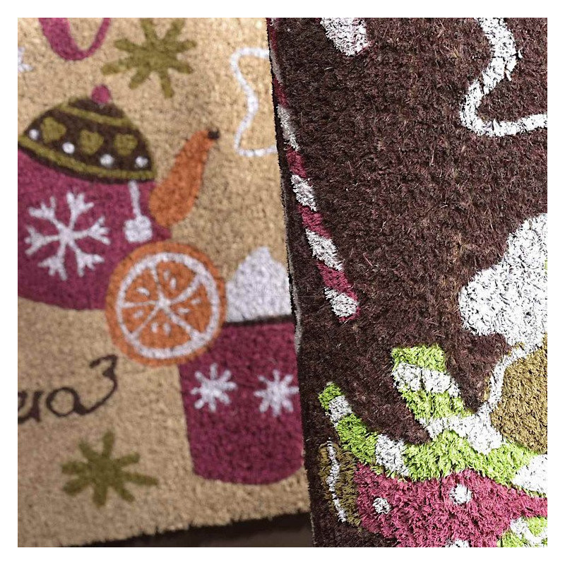 Non-slip Spicy Christmas doormat Brown