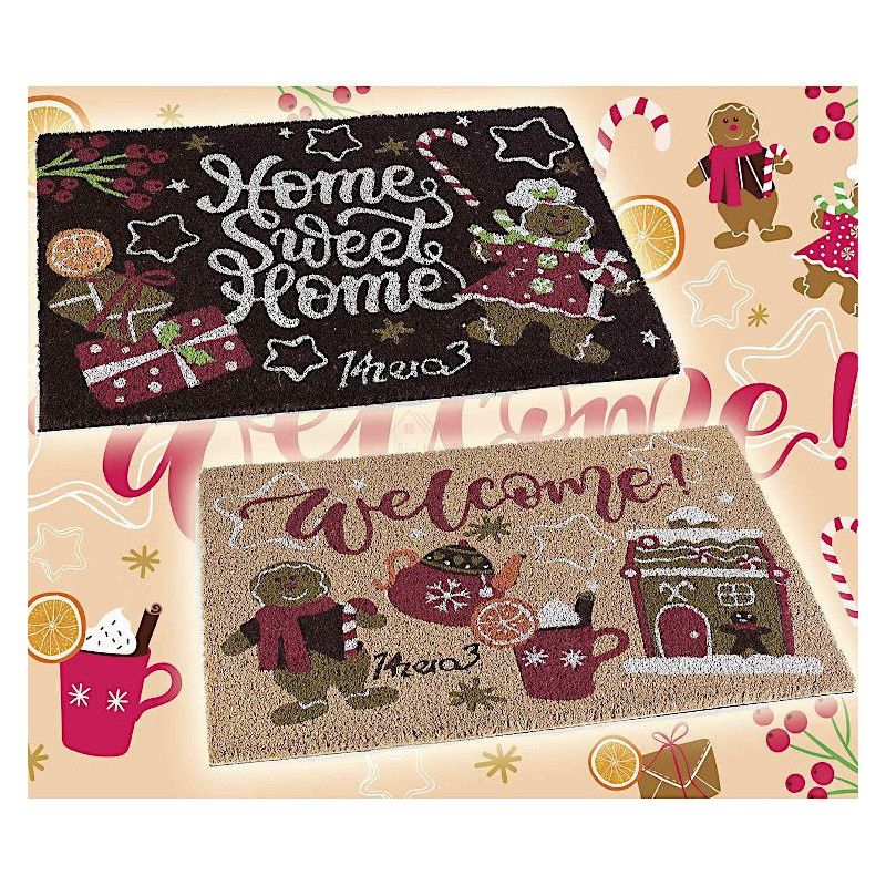 Non-slip Spicy Christmas doormat Brown
