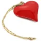 Petit Coeur en Métal rouge laqué Brillant à suspendre