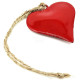 Petit Coeur en Métal rouge laqué Brillant à suspendre