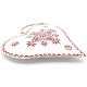 Heart of Alsace in white metal with red pattern decoration