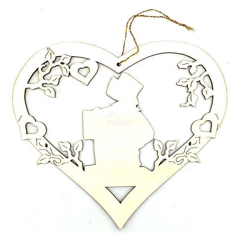 Alsace wooden heart decor La petite Pâtissière Hansi