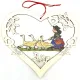 Coeur d'Alsace en Bois décor La Gardeuse d'Oie Hansi