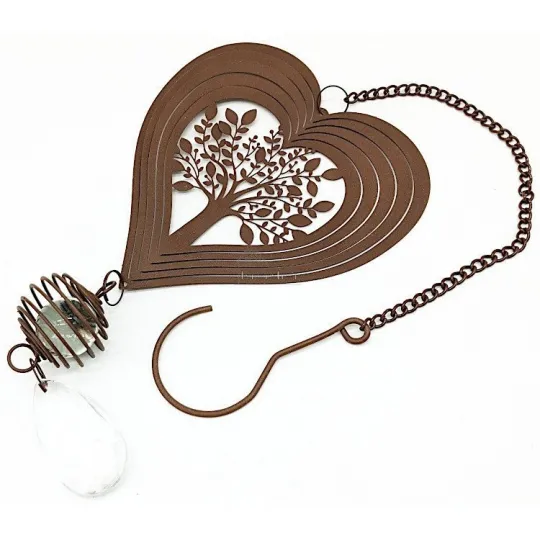 Coeur d'Alsace en métal décor laser Arbre de Vie