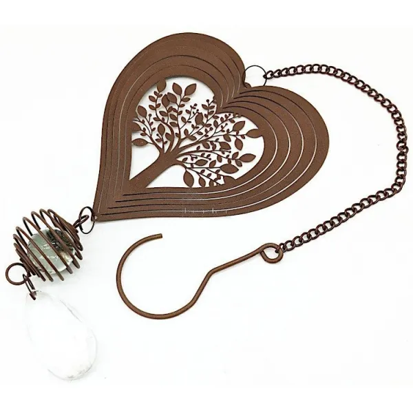 Coeur d'Alsace en métal décor laser Arbre de Vie