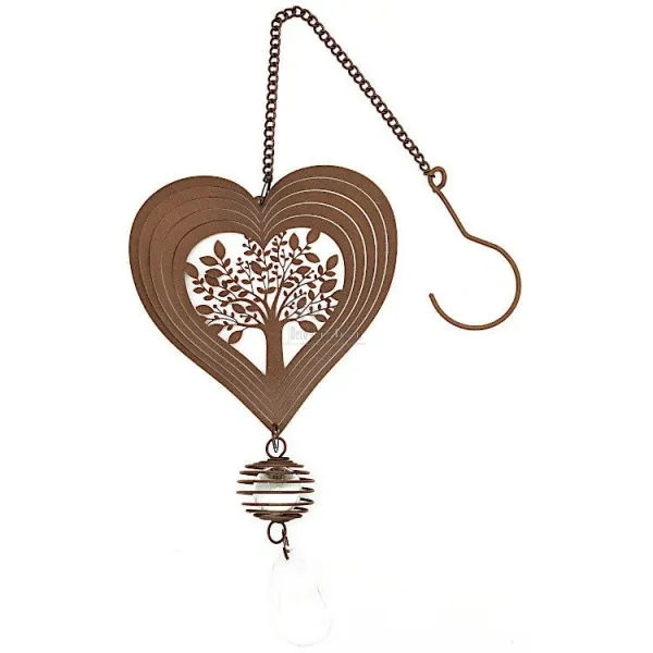 Coeur d'Alsace en métal décor laser Arbre de Vie