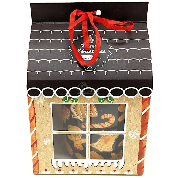 Coffret Maison avec Mug en Porcelaine décor Mannele, Maison et Cloches