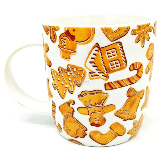 Coffret Maison avec Mug en Porcelaine décor Mannele, Maison et Cannes de Sucre
