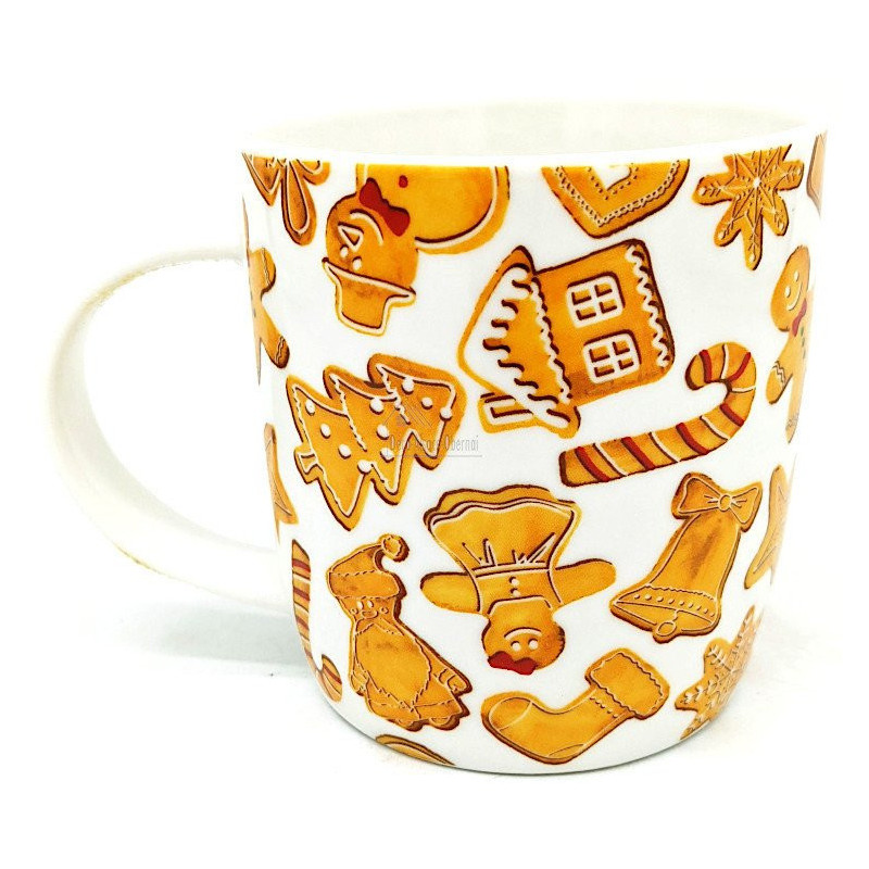 Coffret Maison avec Mug en Porcelaine décor Mannele, Maison et Cannes de Sucre