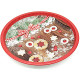 Round Metal Serving Tray Bredele Christmas Decor