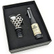 Corkscrew and grape bunch cork gift box