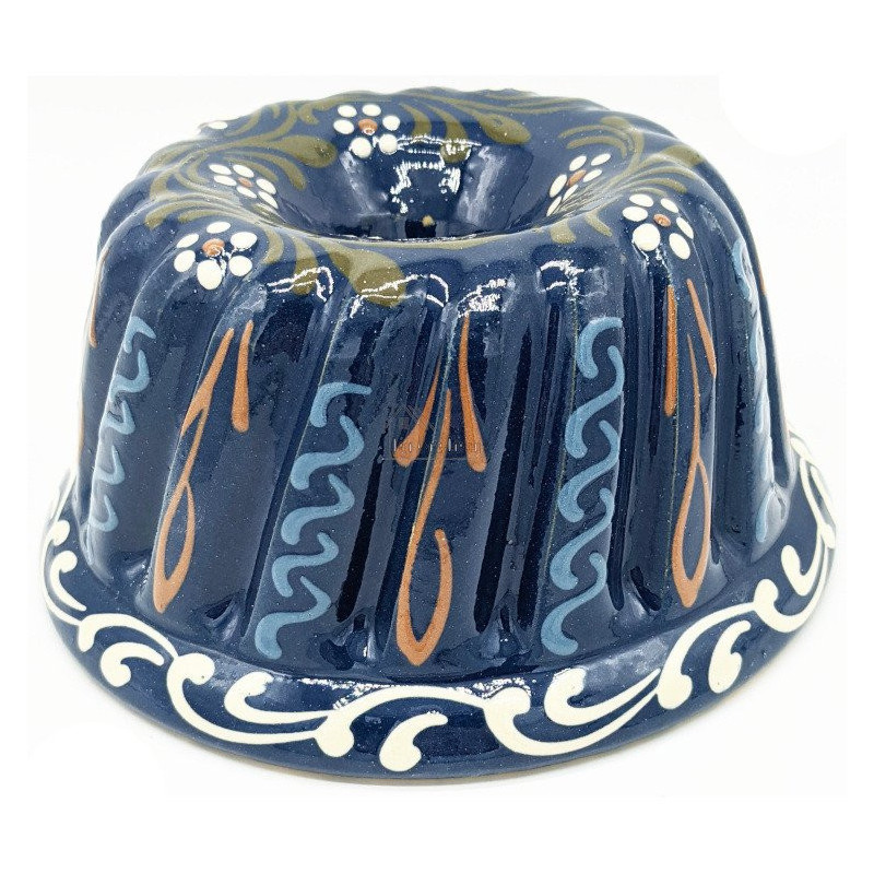 Soufflenheim Gänseblümchen Blau Kougelhopf Form 23 cm