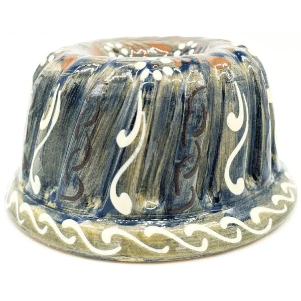 Kougelhopf mold Soufflenheim Blue Brush Daisies 21 cm