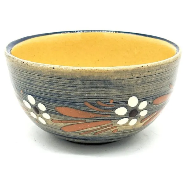 Bowl 10 cm Soufflenheim Blue Daisy Brush